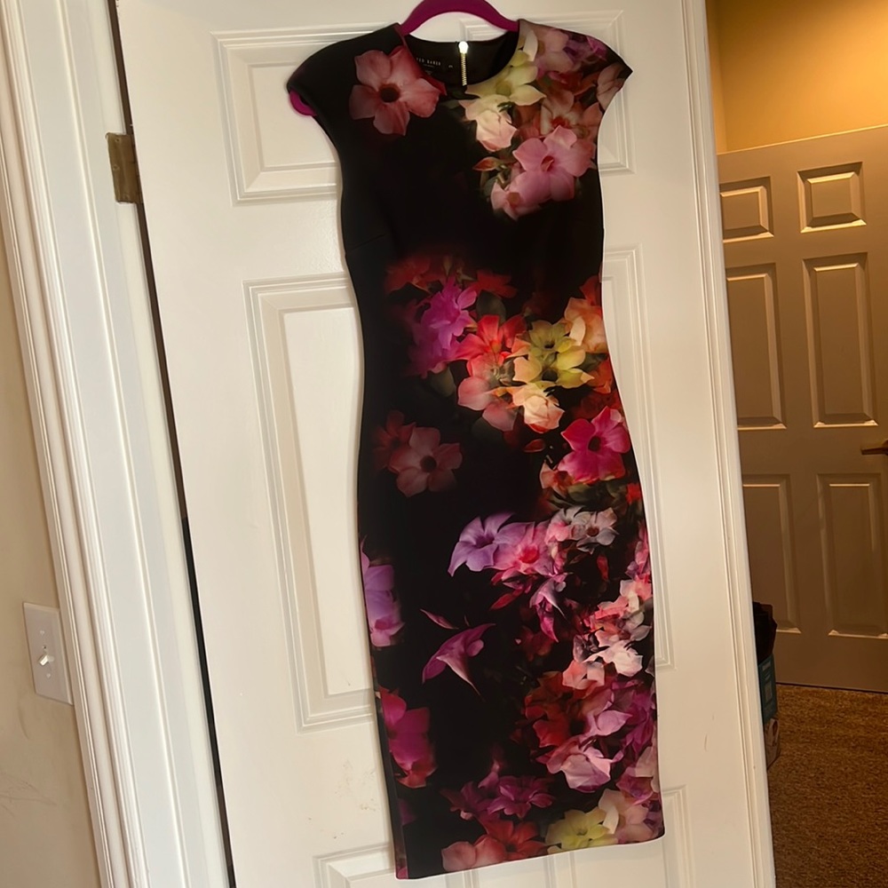 Ted Baker floral dress - AMAZING. Fits like a size 6 but is a Ted Baker 2